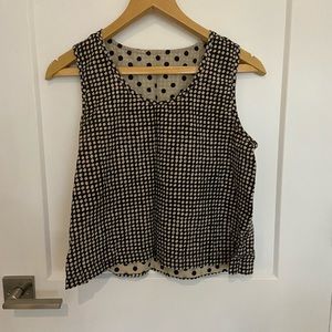 reversible 100% linen crop tank